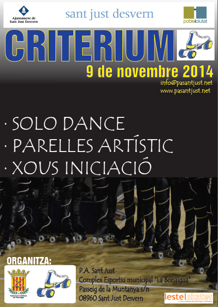 PASANTJUST's tweet photo. AQUEST DIUMENGE DIA 9 NOVEMBRE, TINDRÀ LLOC AL @PASANTJUST EL CAMPIONAT CRITERIUM, US HI ESPEREM! #patinatge http://t.co/BrXUZ17h9r