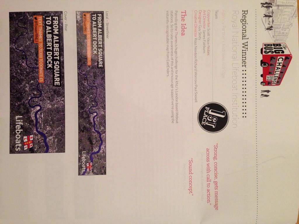 TheDesignTrust's tweet image. Proud of my designer hubby @guysexty who was Regional Winner tonight #BigBusChallenge for @RNLI campaign :-)