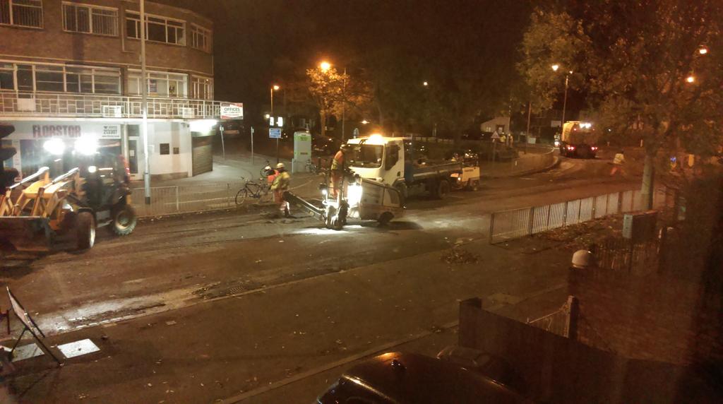 7pm to 2am is the perfect time to do roadworks, thanks dickheads. #saidnobodyever  #bastards