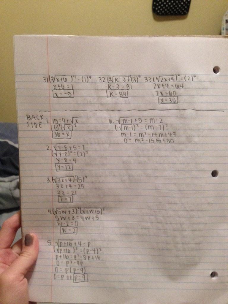 worksheet The Quadratic Formula Worksheet Answers funstats on twitter radical equations really long worksheet http httpt cotr3xradq8p