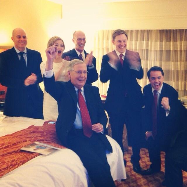 Here's the moment we learned the majority was ours. What a sweet victory. bit.ly/1tCqPZu #kysen #tbt