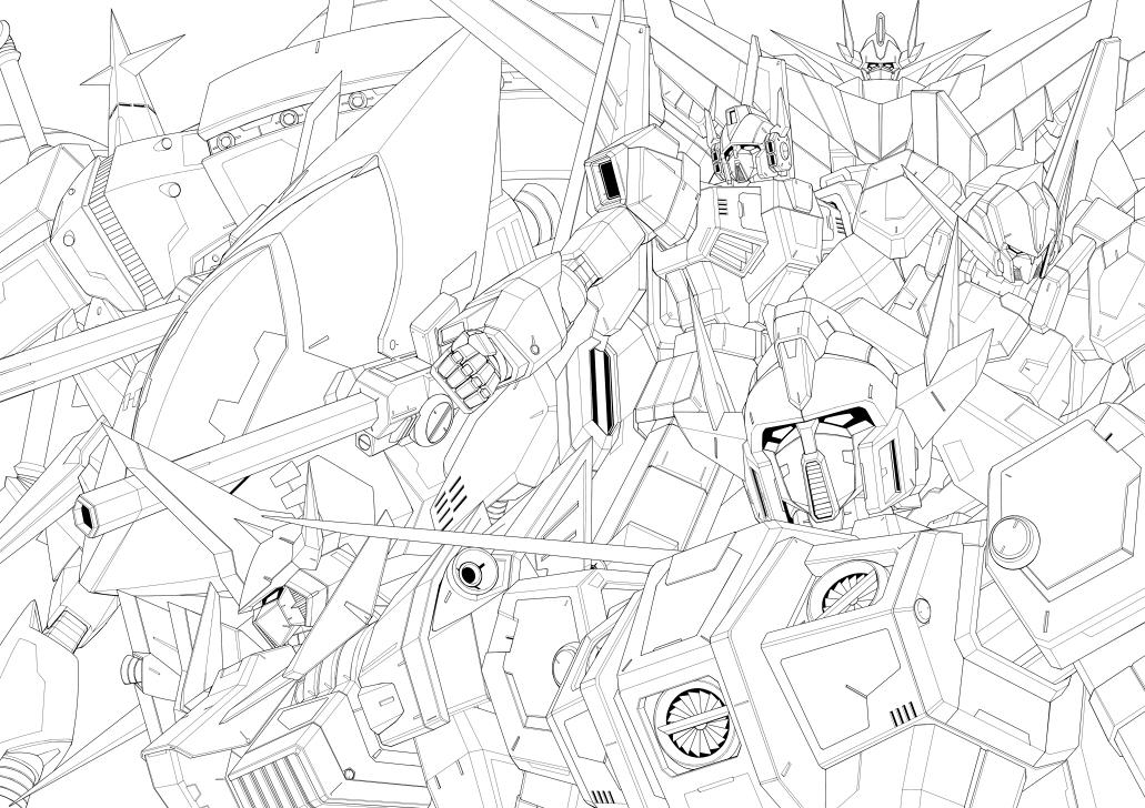 ガンガル表紙の線画できた。 