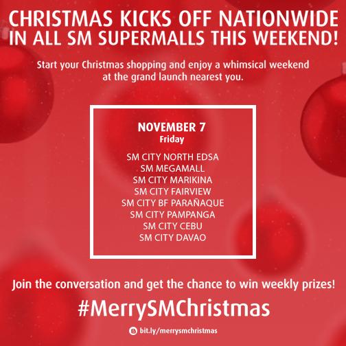 We are kicking off our Grand Nationwide Christmas Launch today! Use the #MerrySMChristmas hashtag and win prizes!
