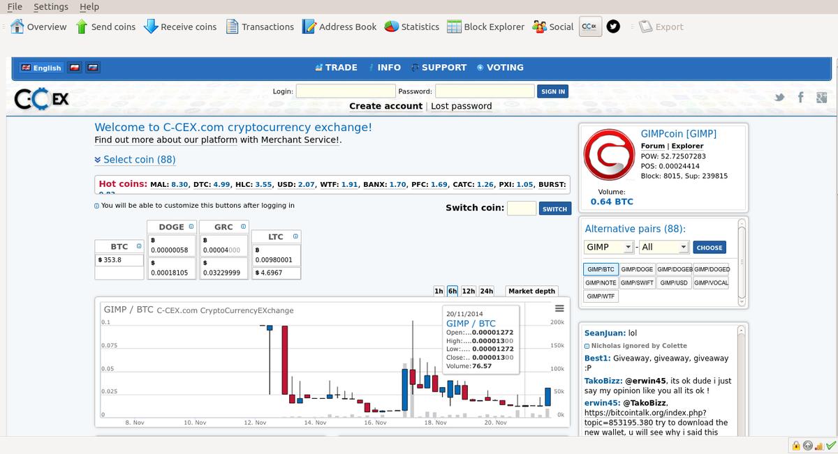 GimpCoin (@gimpcoin) on Twitter photo let's try our new wallet with <a href="/CryptoCurrEncyX/">C-CEX.com</a> and <a href="/twitter/">Twitter</a> inside! <a href="/Levastor/">Jose Levastor</a> <a href="/atp1902/">Athiphong1902</a> <a href="/richiela/">Richie Lai</a> <a href="/BittrexExchange/">Bittrex</a> let's try our new wallet with <a href="/CryptoCurrEncyX/">C-CEX.com</a> and <a href="/twitter/">Twitter</a> inside! <a href="/Levastor/">Jose Levastor</a> <a href="/atp1902/">Athiphong1902</a> <a href="/richiela/">Richie Lai</a> <a href="/BittrexExchange/">Bittrex</a>