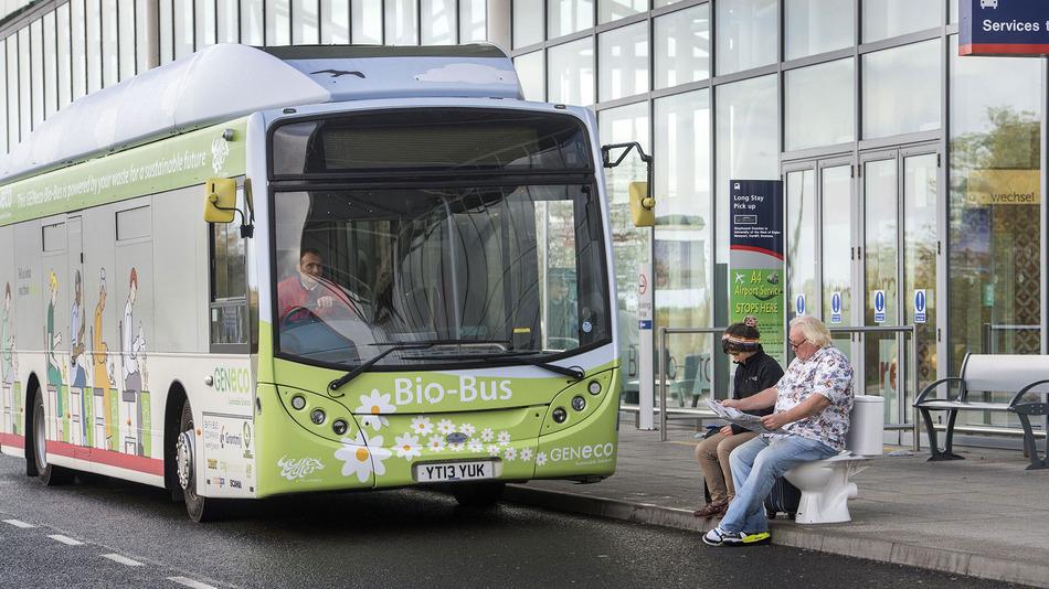mashable's tweet image. A bus powered by human poop is up and running in the UK. on.mash.to/1xWjRjQ Happy Friday.