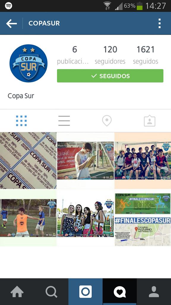 CopaSUR's tweet photo. Seguinos en instagram !!! http://t.co/o13JhwX26L
