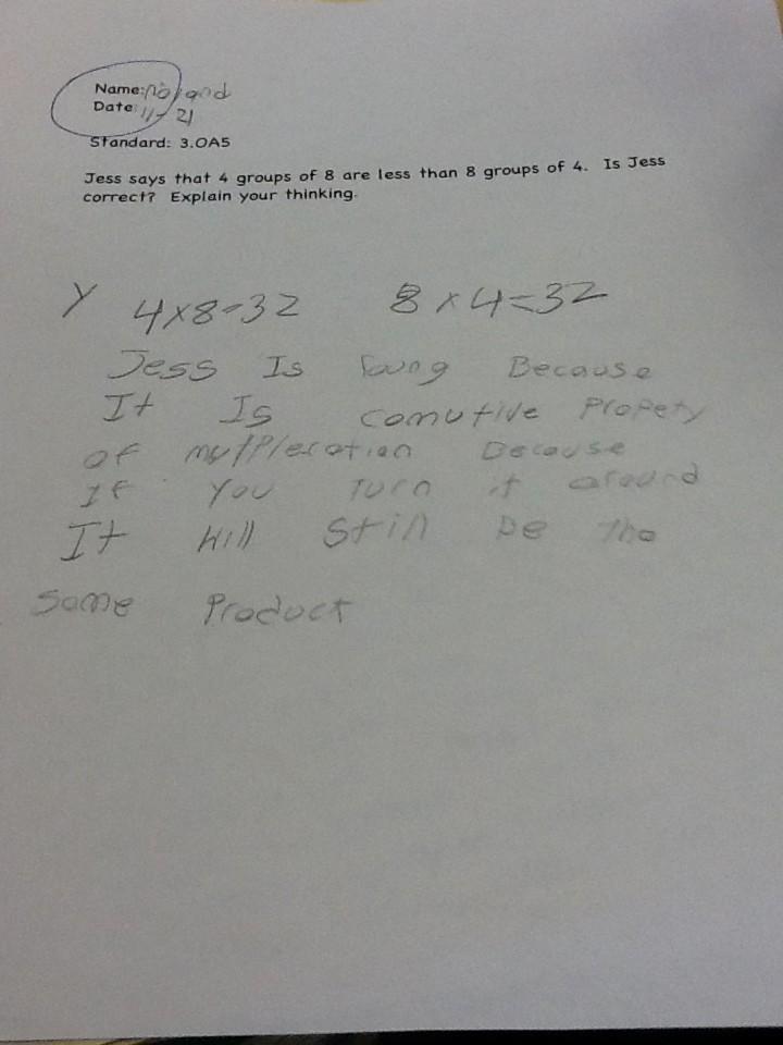 VMart529's tweet photo. Wow! Great job, his answer shows his thinking and uses vocabulary to prove his point! http://t.co/k0VULcmlZX