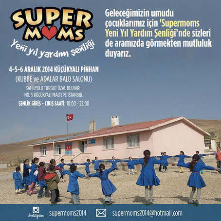 PrettyRuffle's tweet image. İhtiyaç sahibi okul ve öğrenciler için SUPERMOMS Yeni Yıl Yardım Şenliği 4-5-6 Aralık 2014 te Küçükyalı PİNHAN'da.