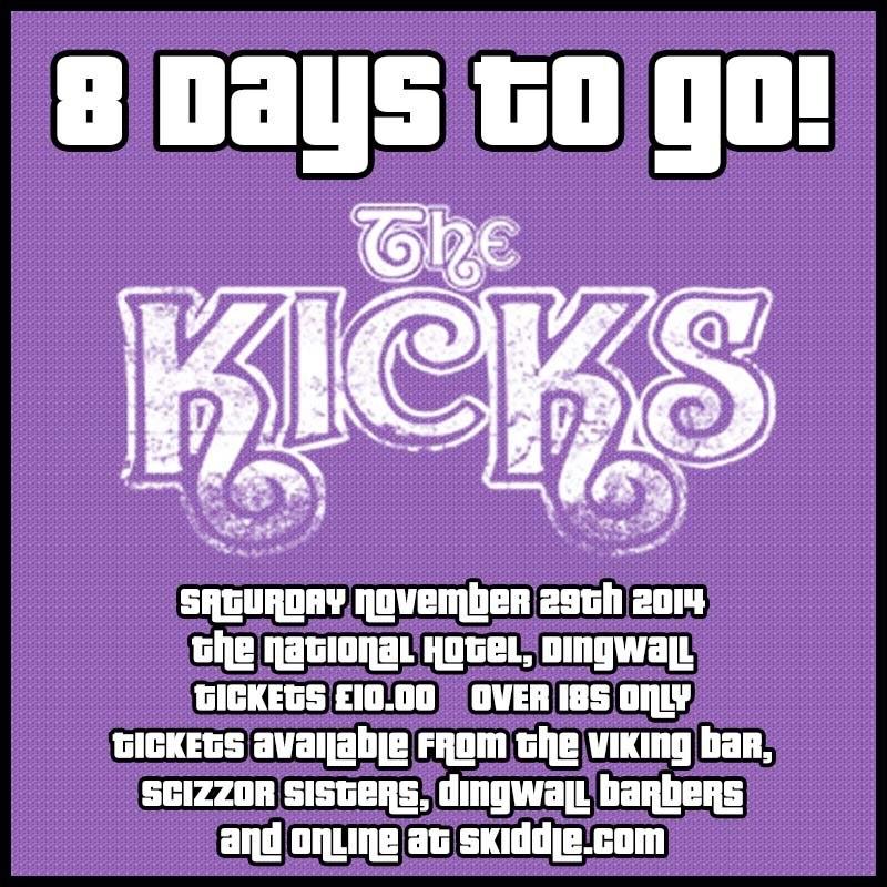 8 DAYS TO GO until The Kicks + Support from Sean Stuart! Ticket details in pic! #thekicks #seanstuart #party #music