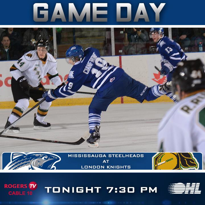 OHLSteelheads's tweet photo. GAME DAY! The Trout visit the @GoLondonKnights tonight. Puck drop is at 7:30 pm - tune in to @RogersTVPeel #Cable10 http://t.co/3qPUVYdNpF
