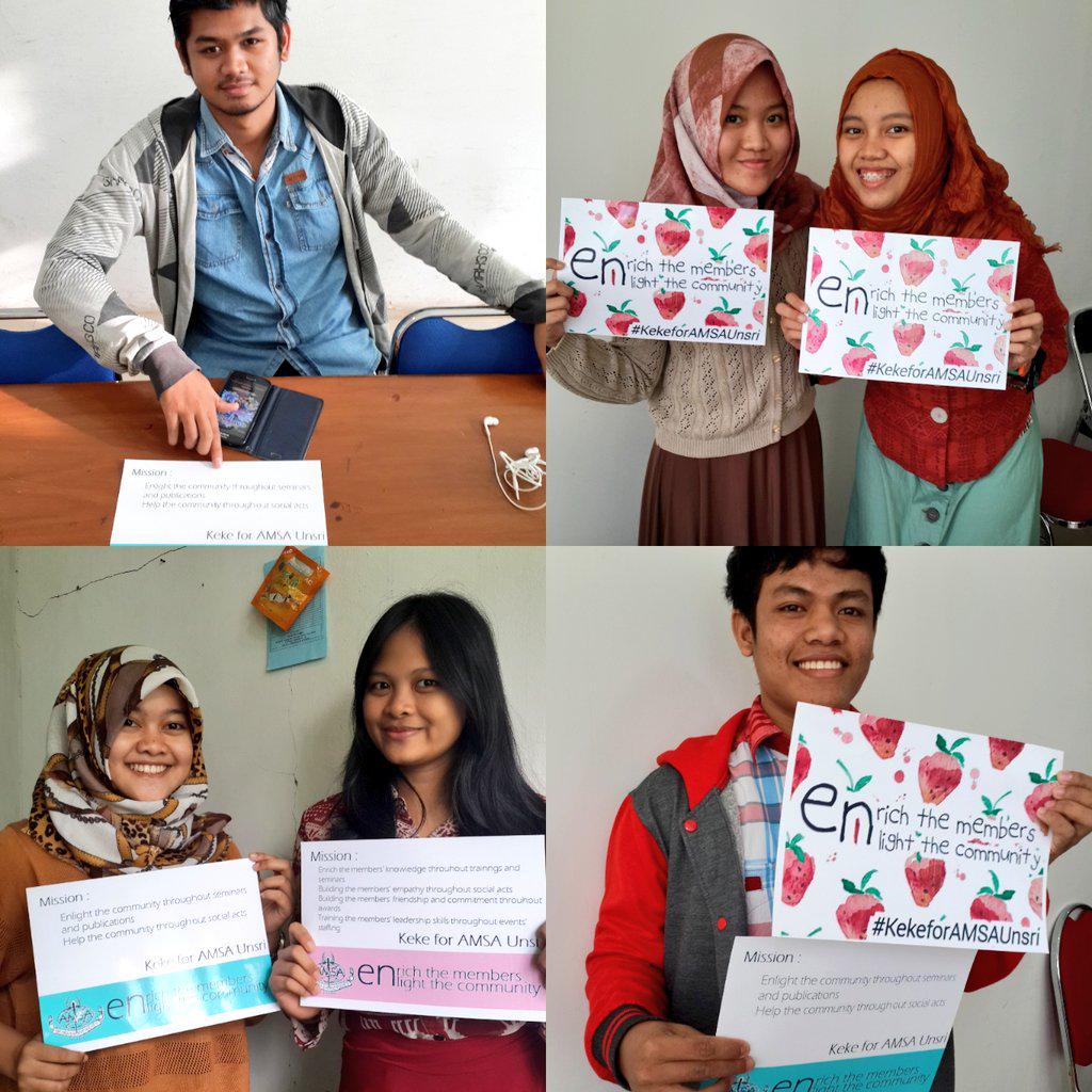 They said if only they can do many more help, so I told them to join AMSA this year! Mhehehe~ #KekeforAMSAUnsri
