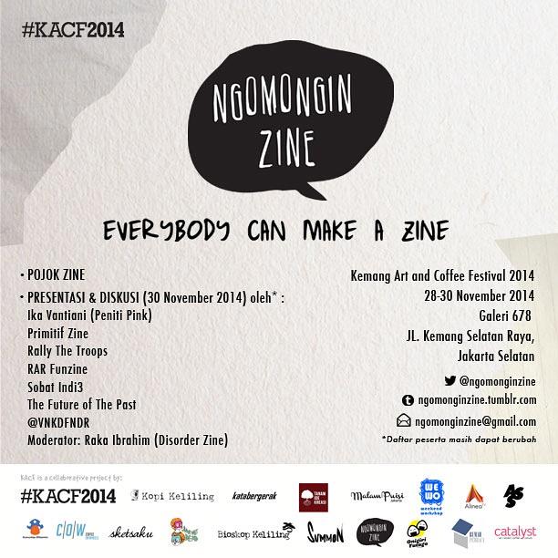 Nah buat yang penasaran dengan <a href="/RARFunzine/">RAR Funzine</a> bisa lihat karya mereka di #KACF2014 #ngmgnzine :D