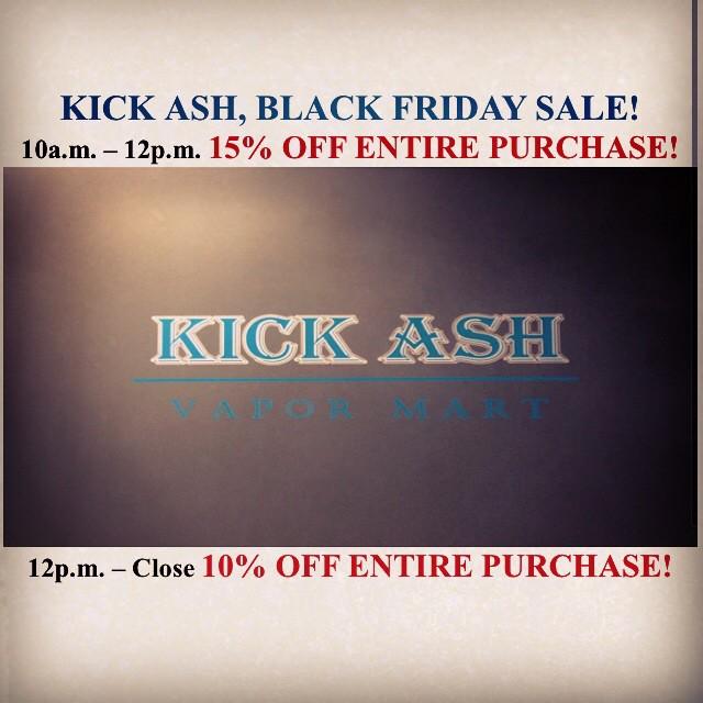 kickashvapor's tweet photo. Kick Ash, Deals start 1 week from today!!! #kavm #vapedeals #vapelife #knoxville #farragut #turkeycreek #TN #vape http://t.co/yAK56iHew0
