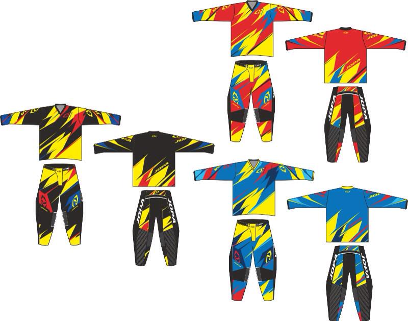 Nieuwe kleding aan het uitzoeken van  <a href="/JopaMX/">Jopa Racing Products</a> voor <a href="/dezandhappers/">Develuwsezandhappers</a> . In welke kleur combi willen jullie ons zien?