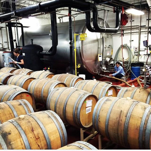 Extraction begins. MT <a href="/BTtheBrewer/">Brian Taylor</a>: 2015 Halia! Twice as sour as last year. Holy crap dats good