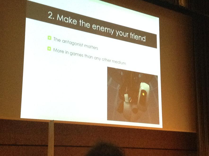 To make a good game, have a good Enemy. #storytelling #mig2014 <a href="/bluepuma/">Puma</a> <a href="/montpellier_ig/">Montpellier In Game</a>