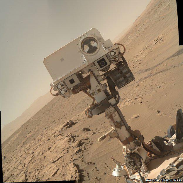 Phil44's tweet photo. .@DARPA @NSF for your #robothaiku: 
As distant bots go
The @MarsCuriosity 
Likely takes the cake http://t.co/s9F9734hYP