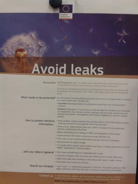 BxLeaks's tweet photo. hhuhu! "@DNBSevilla: Latest campaign of "transparency" by @EU_Commission :  Avoid leaks! @edri @wikileaks @accessnow http://t.co/col8I1aICo"