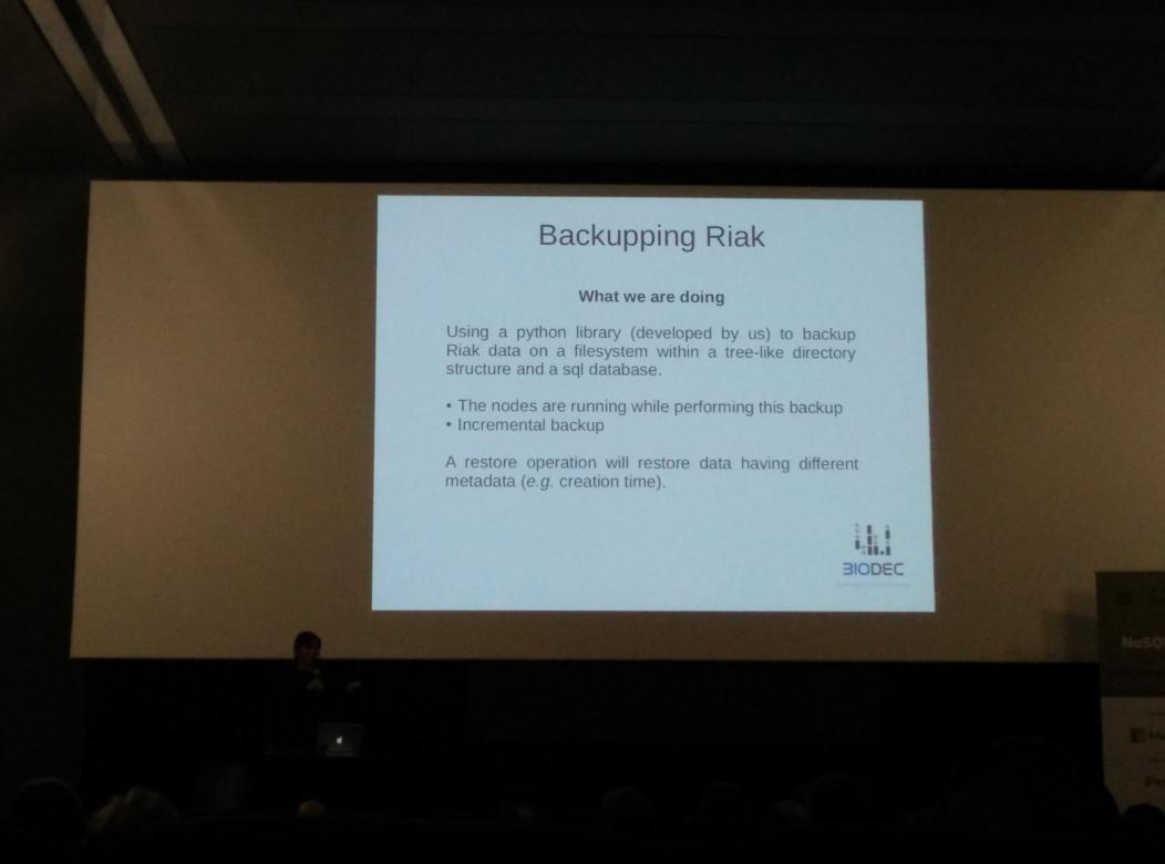 jesuswasrasta's tweet image. Taking care of #riak with @serenalorenzini or @lorenzaserenini, you choose #nosqlday #swapthatname /cc @nosqlday