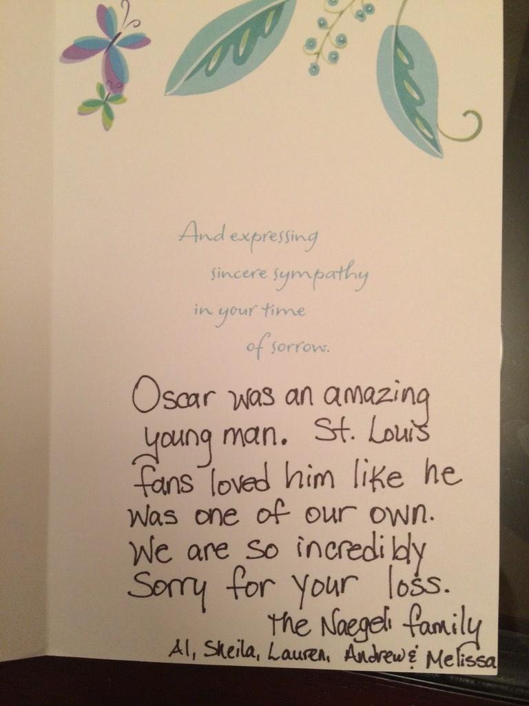 Very thoughtful, thank you Naegeli Family, Al, Sheila, Lauren, Andrew and Melissa.
