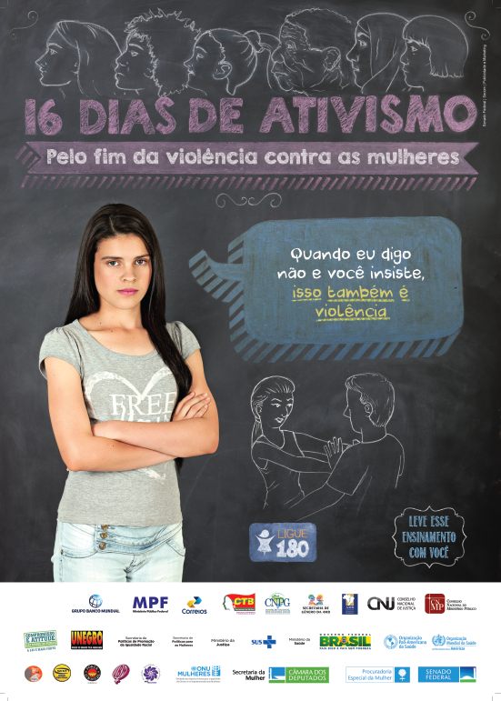 SPMulheres's tweet photo. #16DiasdeAtivismo pelo fim da violência contra as mulheres: Quando eu digo não e vc insiste, isso também é violência! http://t.co/9DLapT446w