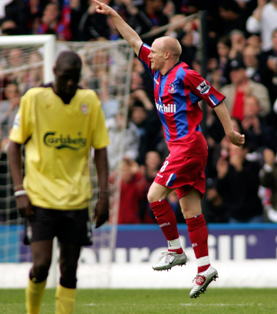 CPFC's tweet photo. Remember this? AJ scoring the only goal of the game in our win over @LFC in the @premierleague in 2005 #CPFCLiverpool http://t.co/PWHThcKR38