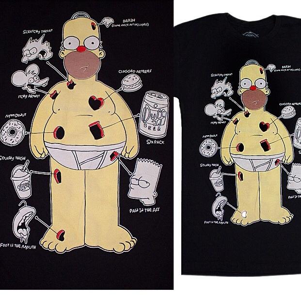 PrintBandit's tweet photo. #HomerSimpson discharge print we printed for Seven Vices Clothing. For inquiries, DM/email info@theprintbandit.com. http://t.co/NKkJ14EKak