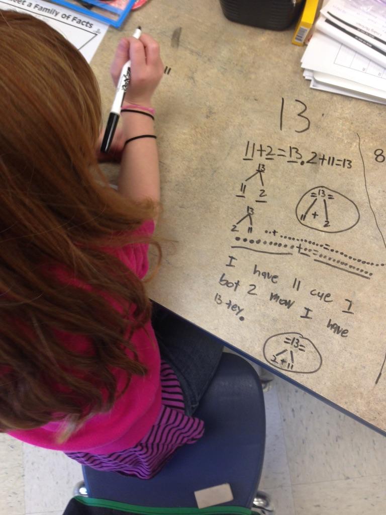 Hartlind2014's tweet photo. Working hard on fact families. #bsewcps http://t.co/H0uMqUeFma