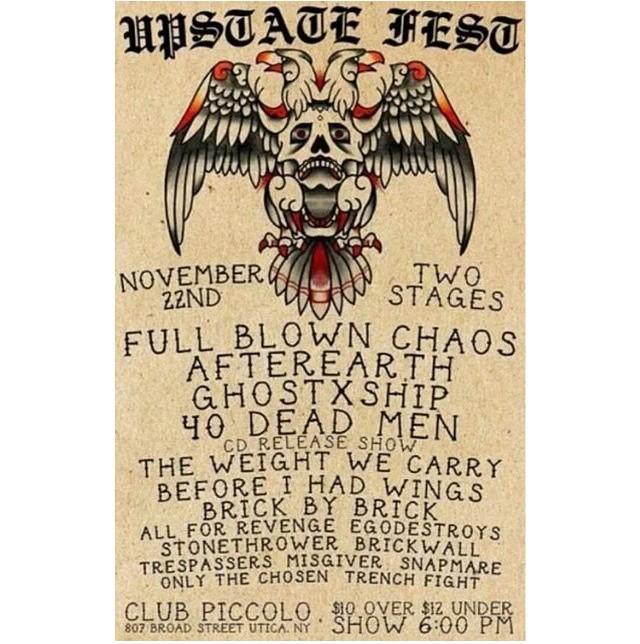 This Saturday in Utica. Lets rage!