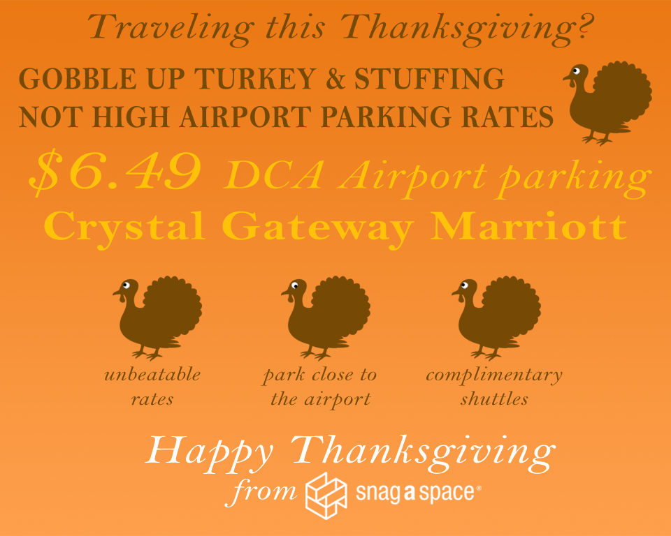 snagaspace's tweet photo. this #thanksgiving, we're STUFFED with great #airport #parking rates! Just $6.49 at #DCA! http://t.co/x2XOCAgZTR http://t.co/bOd7e3READ
