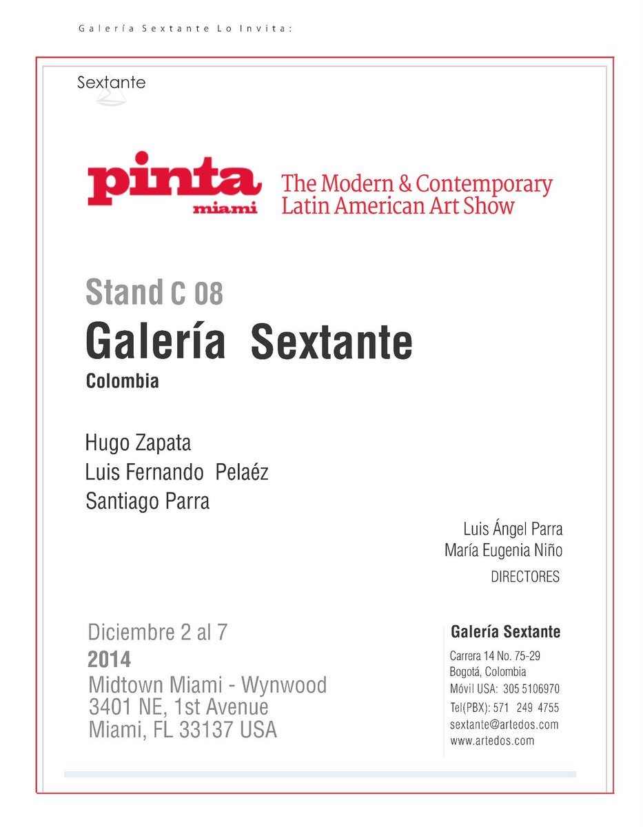 ADGsextante's tweet photo. La Galería Sextante en PINTA! http://t.co/WUEAFvGI9a