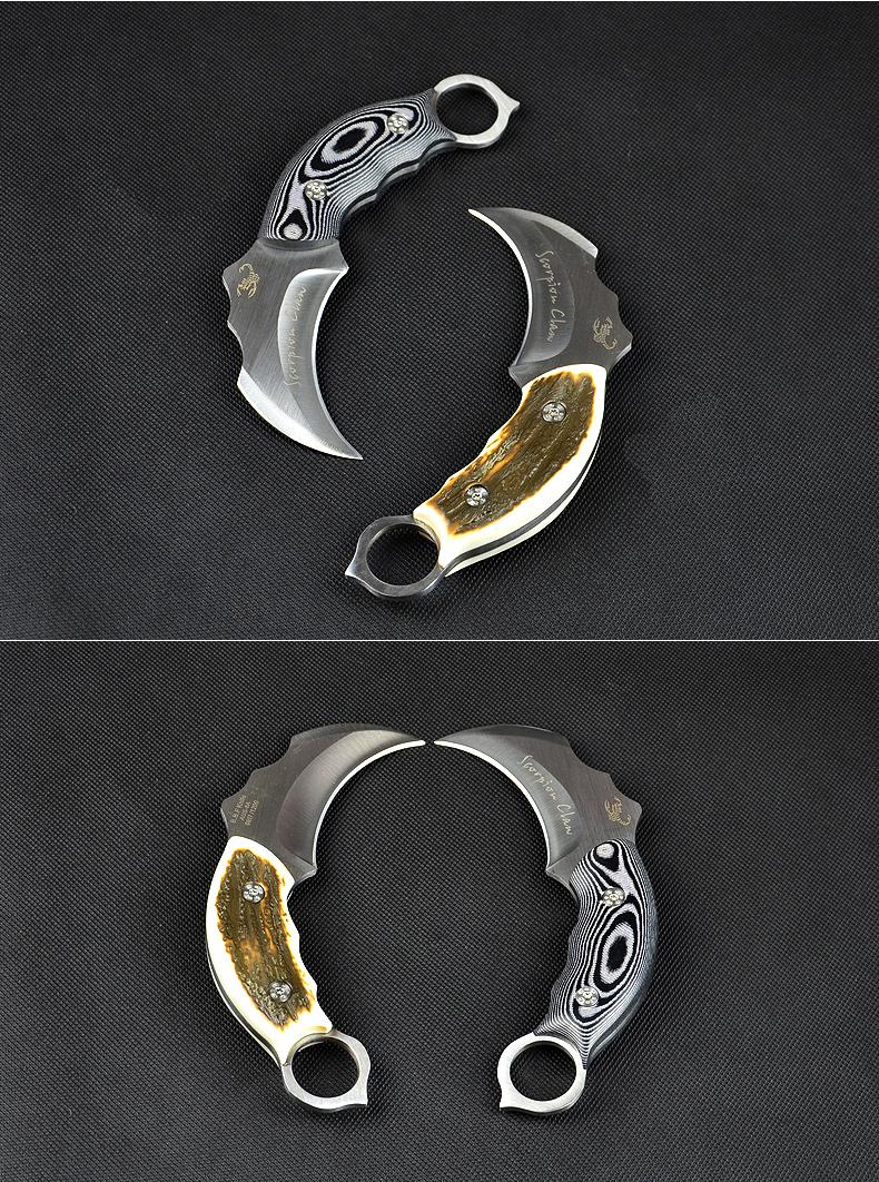 wtransition's tweet photo. A cool scorpion claw knife was made of AUS-8A stainless steel, hardness is 59HRC.
https://t.co/GXcR10ExHZ http://t.co/8ola71tHfo