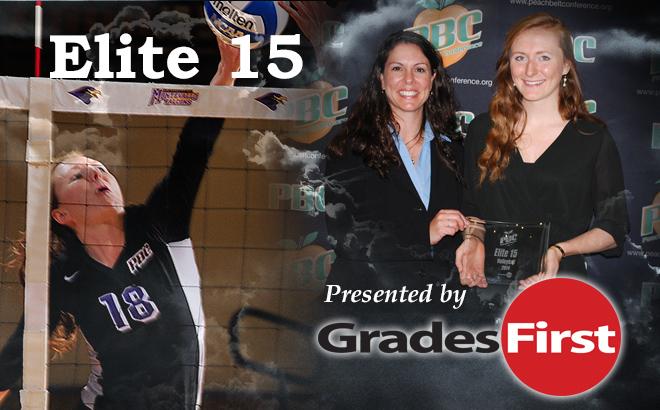 PeachBelt's tweet photo. Meet @UMFalcons Rebekah Phelps, the volleyball Elite 15 Award Winner, presented by @GradesFirst http://t.co/VPyFChCddz