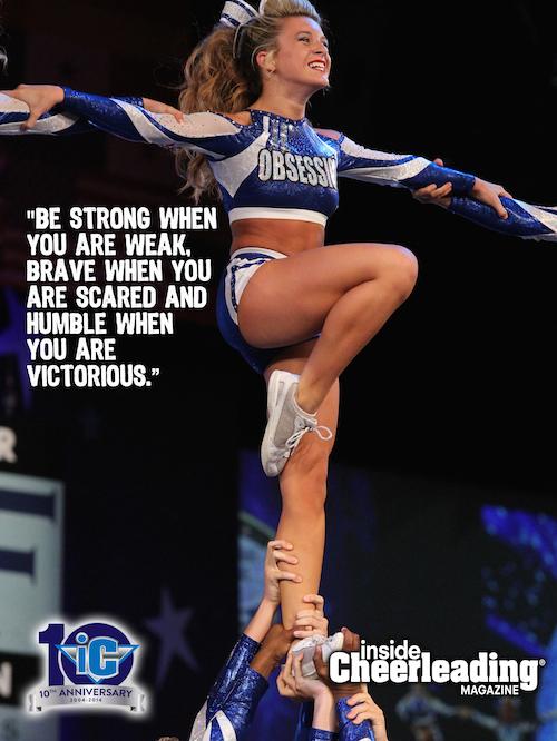InsideCheer's tweet image. "Be strong when you are weak, brave when you are scared and humble when you are victorious.” #INSIDENATION