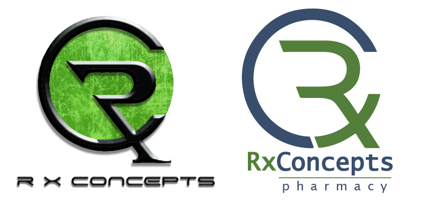 ByersCreative's tweet photo. Project of the week: RX Concepts logo update. 
Left: original logo. Right: redesigned logo by our designer, Taylor. http://t.co/SmKdj3idiF