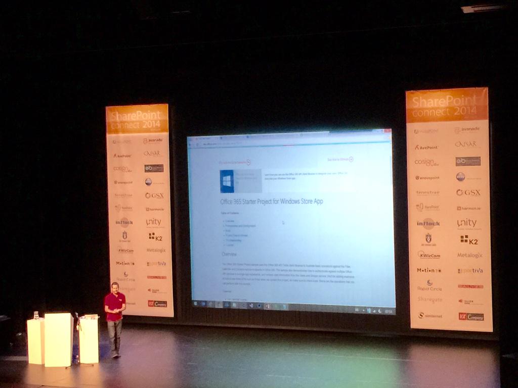 Mmartain's tweet image. Last session of the day! #learning #office365api #api #SPCon14