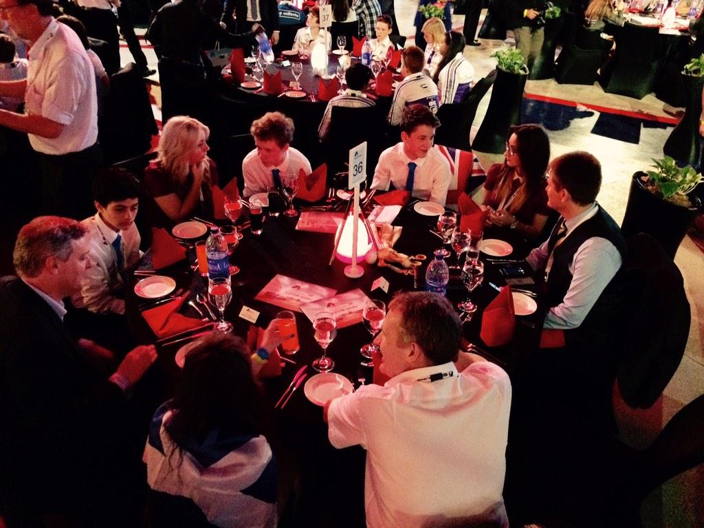 impactf1is's tweet photo. At the formal dinner for the award cceremony. @F1inSchoolsHQ #F1inSchoolsAD #F1inSchoolsWF http://t.co/uSCuMdp5ft
