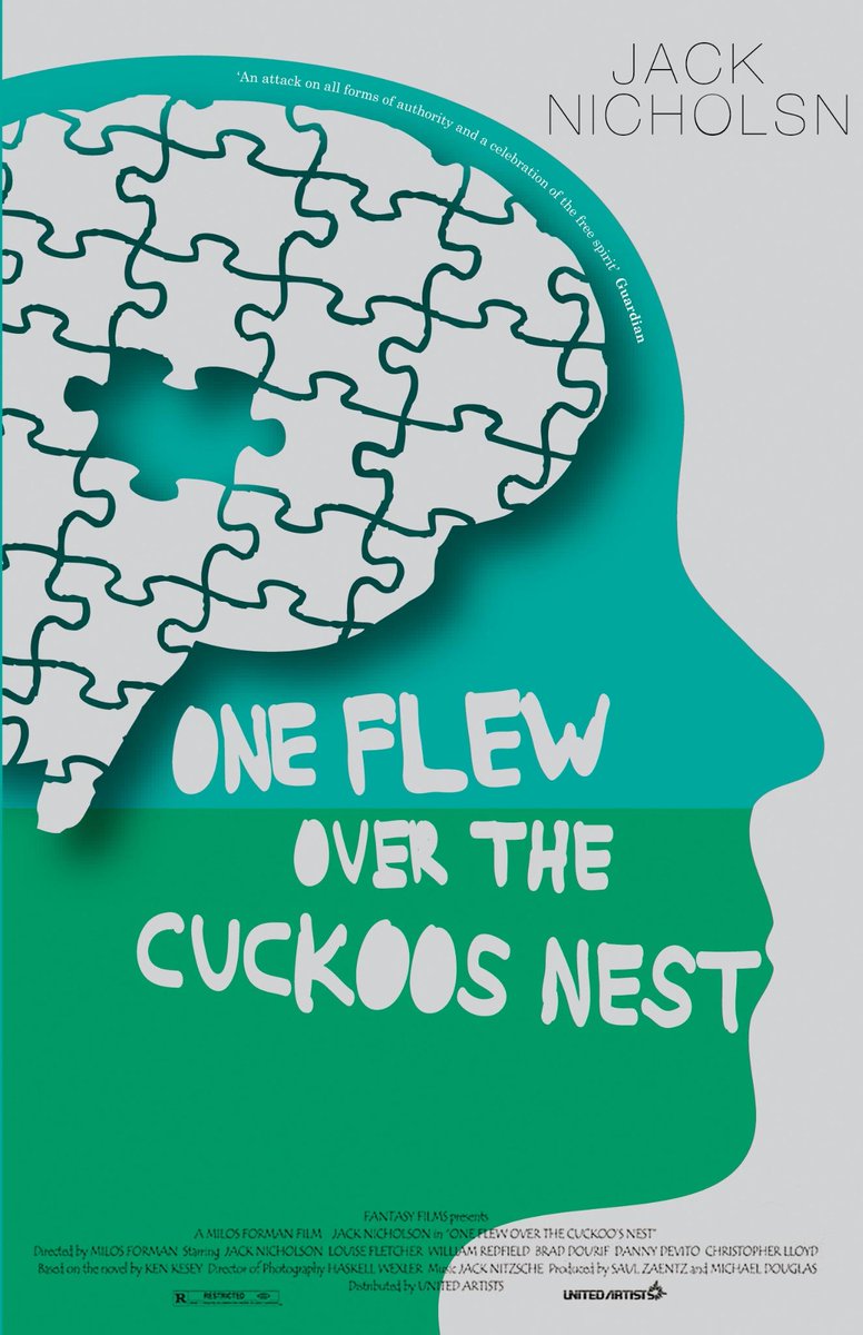 ISaveHollywood's tweet photo. #OnThisDay 11/19/75 One Flew Over the Cuckoos Nest premieres #Oscars @BestFilmPosters @MoMoviethinking @Filmposterart http://t.co/La5Y6R20BU