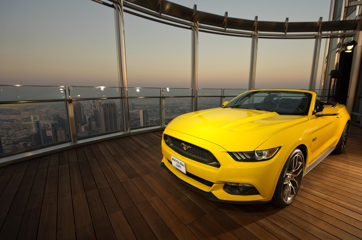 FordSouthAfrica's tweet image. History has been made. The 2015 Ford Mustang on the top of Burj Khalifa in Dubai. #MustangRises