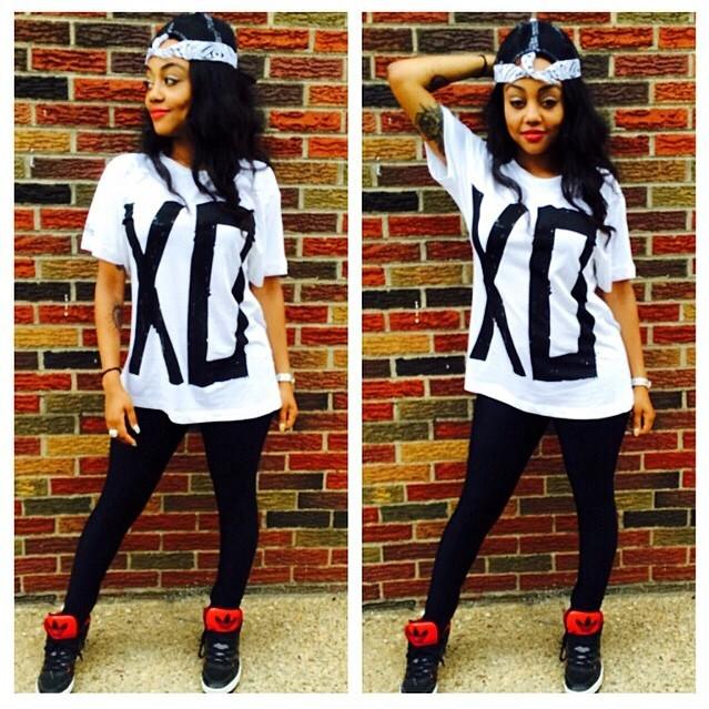 Hugs and kisses to all yall !! | <a href="/SparklegirlA/">Asia Sparks</a> in that #wizkhalifa collection 'Bandana' | #flatfitty #adidas #wcw