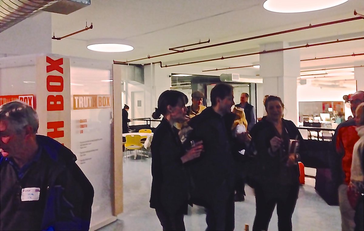 dishonestyproj's tweet photo. Wonderful night of #shareyourlie with @The_Truth_Box and @TheLiarShow @NYMediaCenter last night! http://t.co/ZpNwVGTGow