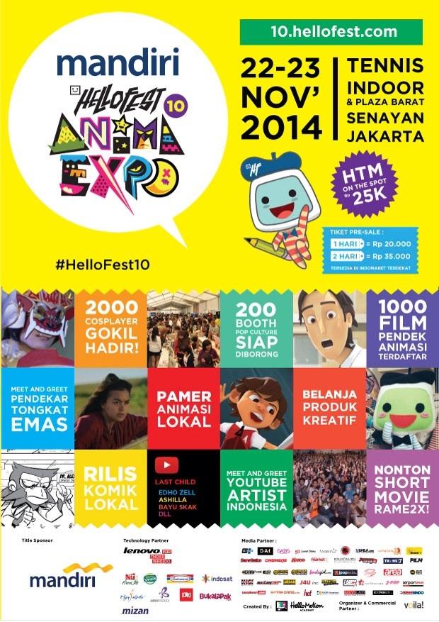 "<a href="/hellofest/">HelloFest</a>: Dateng yuuk ke acr paling gokil seanteroIndonesia #HelloFest10 Anima Expo 22-23Nov#TennisIndoor Senayan "