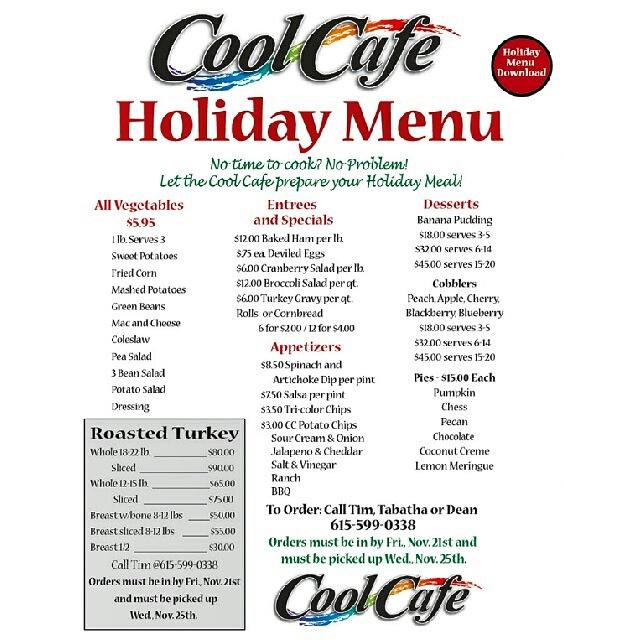 coolcafetn's tweet photo. The turkeys are coming! Call us today-Friday at (615) 599-0388, to host your Thanksgiving feast! #CoolCafe #Franklin http://t.co/mcPrFDWbhU