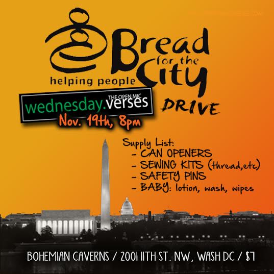 Tonight, come out and partake in Wednesday Verses with <a href="/verses_openmic/">verses_theopenmic</a>! Their holiday drive is in support of BFC!