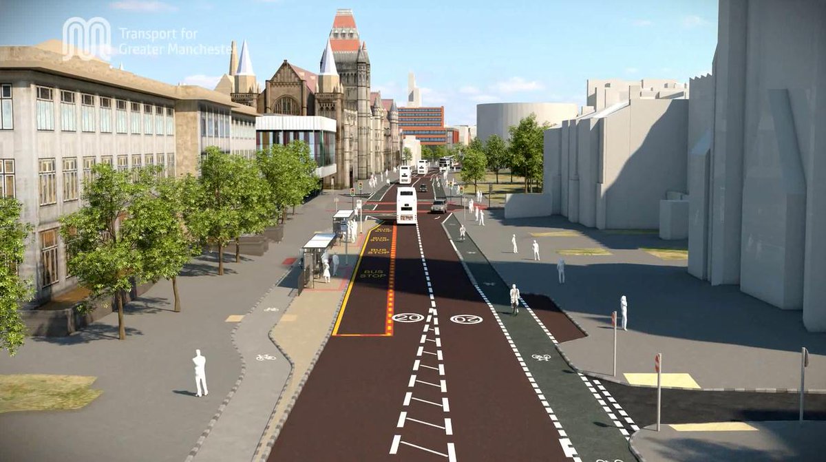 Manchester's Oxford Road to receive 'Dutch-style' cycle lanes and daytime ban on private cars cyclingweekly.co.uk/news/latest-ne…