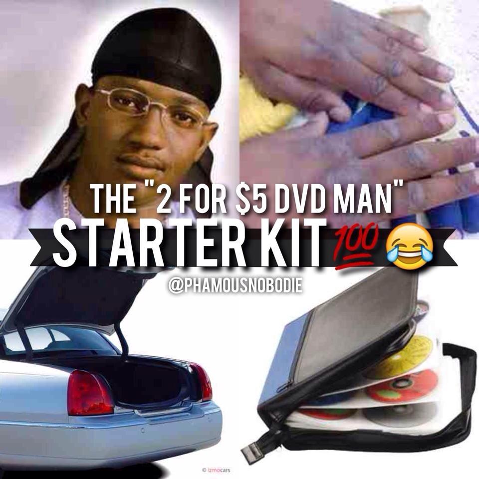 COMPTONSDOUBLEP's tweet photo. "The DVD man" #StarterPack http://t.co/aBEK1Yw2qA