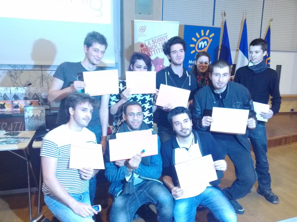 montpellier_ig's tweet image. Et l'équipe gagnante est l'équipe 6 ! #gamechallenge #mig #mig2014 @GaChaJam avec leur jeu "Mécanique des lumières"