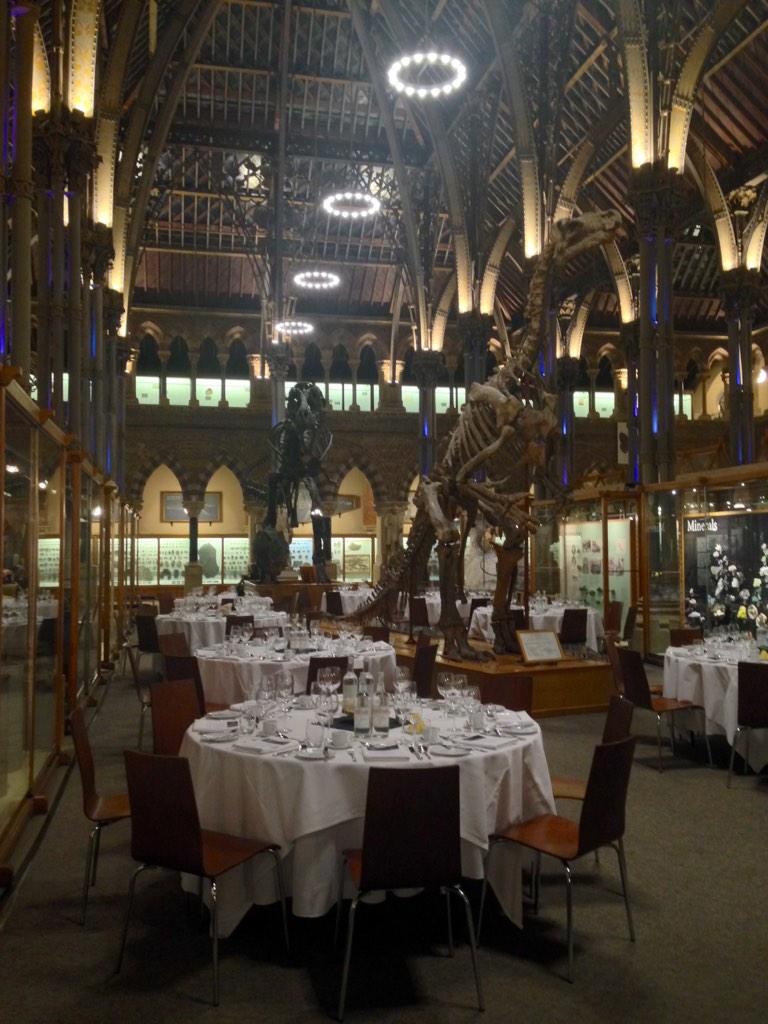 morethanadodo's tweet photo. Almost time for the @MicropalaeoSoc Conference Dinner beneath our TRex! #TMS2014 http://t.co/hTOGUghZXp