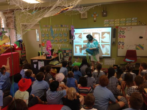 stjcomo's tweet photo. Orientation day for Kinder 2015. The current Year 4 were wonderful 'buddies.' http://t.co/8MY5Zi6AWr