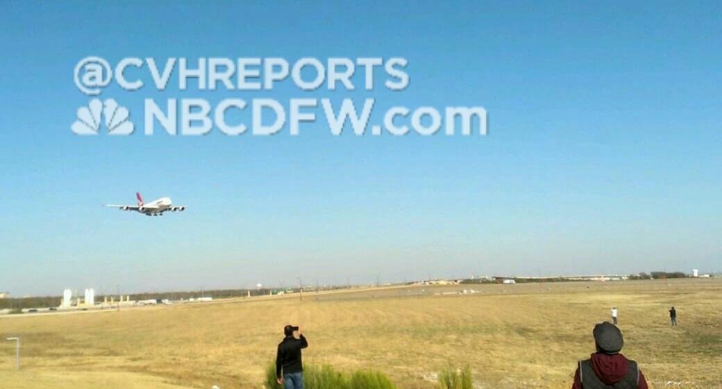 CVHReports's tweet image. What I and two dozen #avgeeks were waiting for #Qantas #bigjet #understatement @dfwairport @nbcdfw